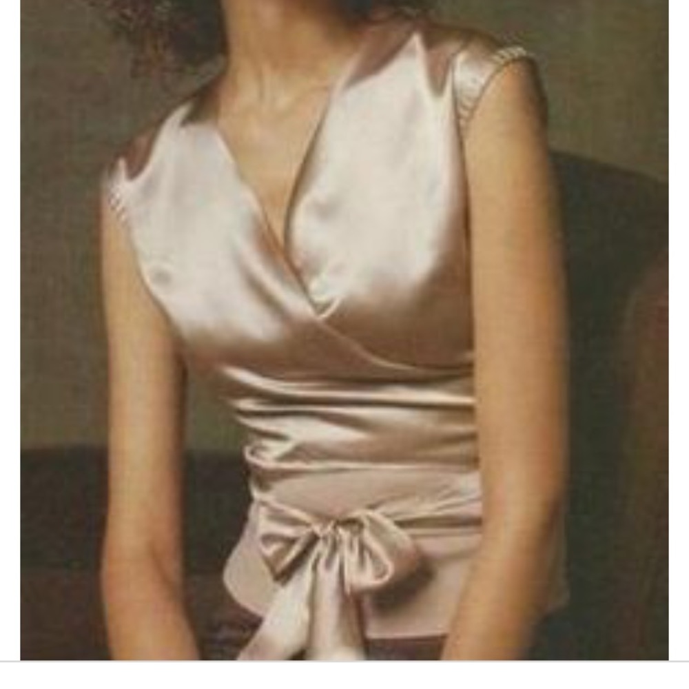 ISO!! Odille champagne silk top, beaded sash.